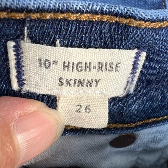 Madewell Jeans Women's 26 (2) Blue The 10" High Rise Skinny Preppy Normcore - Picture 5 of 13